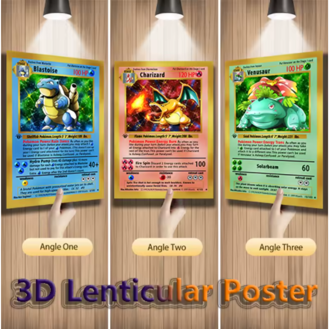 Póster lenticular 3D Pokémon